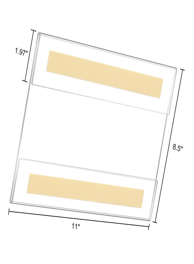 Ludery 8.5x11 Acrylic Picture Frames Set of 6, Clear Photo Frame for Wall with Tape, Clear Picture Photo Frames 8.5x11 for Home, School, Office - Horizontal - Image 2